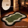 Alfombrilla Absorbente para Suelo de Baño, Alfombrilla de Tierra de Diatomeas con Forma Irregular Fácil de Cuidar para Inodoro y Lavabo, Alfombrilla de Suelo de Baño Estilo Simple