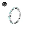 Novo Anel de Nariz, Argola de Orelha, Piercing de Osso da Orelha em Liga de Titânio F136 com Zircônia 5A, Cheio de Diamantes Marquise 8~10mm