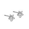 Aretes de Plata Pura S999 para Orejas Perforadas, Lavables y Usables sin Quitar, Elegantes Aretes de Presión Antialérgicos, Aretes de Cartílago de Alta Gama