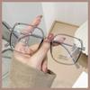 Lentes fotocromáticos con graduación para miopía, anti luz azul, alta definición, montura grande retro, efecto adelgazante, estilo celebridad de internet, lentes sin graduación con lentes fotosensibles