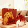 Botella de vino de vidrio de borosilicato alto, botella de whisky con forma de caballo, botella de vino de vidrio creativa de alta gama con forma de animal del zodiaco