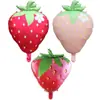 Novo Balão de Filme de Alumínio Morango Vermelho Balão Formato Fruta Morango Decoração de Festa de Aniversário