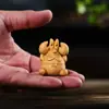 Souvenir de Navidad Talla en Madera de Ciprés Llavero Colgante Navideño Productos de Madera del Zodiaco de Dibujos Animados Dragón, Serpiente y Año del Caballo