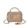 Nova Bolsa Quadrada Pequena para Mulheres Outono e Inverno, Bolsa de Mão Versátil com Corrente Texturizada, Bolsa de Ombro Transversal Acolchoada Estilo Pequeno Fragrante da Moda