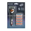 Nueva Rasuradora Manual para Hombre con Cuchillas Ultra Finas de Cinco Capas, Cabezal de Acero Inoxidable Duradero, Juego de Rasuradoras al por Mayor