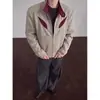 Chaqueta de retazos deconstruida estilo americano con cuello mao para hombre, de primavera/otoño, moderna, retro, teñida anudada, casual, fresca, versátil, prenda de exterior