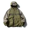 Chaqueta Impermeable para Exteriores Black Fleet para Senderismo y Montañismo para Hombres y Mujeres, Corte Holgado, Diseño Color-Block con Tiras Reflectantes