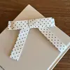Presilha de Cabelo Estilo Coreano de Tecido com Bolinhas e Laço Clip Banana de Alta Qualidade Exquisite Clip para Nuca Clip Torcido Acessórios de Cabelo para Mulheres