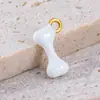 Accesorios de Joyería DIY Sombrero Tacones Altos Corazón Lazo Hueso Pequeño Acero Inoxidable 304 Colgante Esmaltado