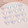 Parche de resina con forma de corazón de amor, con forma de perla de ensueño, purpurina en polvo, para pendientes, tocado, accesorios para el cabello, material de joyería al por mayor