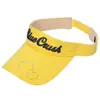 Gorra tipo visera con bordado de logotipo personalizado y adornos de pedrería para protección solar al aire libre, Gorra visera deportiva para golf, Directo de la fábrica fuente