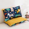 Almohada Calmante de Terciopelo de Guisante de Algodón para Jardín de Infancia Funda de Almohada Infantil Desmontable y Lavable Altura Ajustable