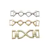 Estilo simple e individual cadena de metal geométrica sensación de alta gama conector de correa de hombro para abrigo chaqueta caja de embalaje ferretería hebilla decorativa