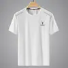 Montaña de Nieve Verano Nuevo Malla de Alta Calidad Seda de Hielo Delgado Manga Corta Talla Grande Deportiva Secado Rápido Camiseta Cuello Redondo Camiseta para Hombre