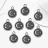 10x 13mm aleación de zinc accesorios DIY retro sol luna estrella redondo marca colgante collar pulsera accesorios de joyería al por mayor