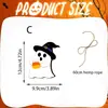 Placa Decorativa de Halloween Fofa e Peculiar de Fantasma Branco com Corda para Pendurar, Perfeita como Presente Decorativo