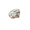 Plata de pie S999 conejo de la suerte cuentas de agujero grande cuerda de mano tejida de plata dura 3D collar accesorios exquisitos de doble cara