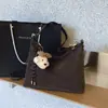 Bolsa Tote Grande de Tecido Retro Simples para Comércio Exterior Transfronteiriço para Mulheres, Textura de Alta Qualidade, Elegante Bolsa de Ombro Transversal para Trabalho e Deslocamento