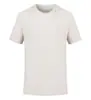 Camiseta de Verão 26 Anos, 60 Fios, Algodão Mercerizado, Dupla Face, Gola Redonda, Manga Curta, Fresca, Respirável, Casual e Confortável, Camiseta Antibacteriana 10A