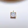 Acessórios de joias banhados a ouro de cobre 18k alta retenção de cor pingente zircônia microcravejada colar pulseira brincos materiais DIY feitos à mão