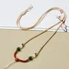 Artículos de fábrica en stock cuerda tejida a mano cuerda tejida simple cuerda para colgar colgante de jade collar de cuerda de colgar cadena de cuerda de cuentas blancas en espiral venta al por mayor
