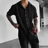 Camisa com Capuz Masculina para Uso Externo, Corte Solto, Multicor, Cordão, Moda Versátil, Esportiva, Cor Sólida, Atacado em Estoque
