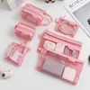 Bolsa de Armazenamento de Malha Transparente, Bolsa Digital para Cabos de Dados, Porta-Moedas, Chave de Cartão, Cartão de Ônibus, Bolsa para Fones de Ouvido, Bolsa para Carregador