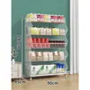 Estante de Cocina Vertical Multicapa Gabinete de Almacenamiento de Verduras Cesta de Exhibición de Estante de Supermercado Estante Móvil de Almacenamiento de Snacks
