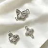 Nuevo colgante grabado en CNC para pulsera o collar DIY, doble colgante de mariposa y estrella con retención de color