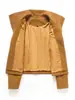 Chaqueta corta ajustada de gamuza estilo motocicleta vintage retro moderna para mujer, nueva colección otoño/invierno 2026, prenda exterior moderna talla grande