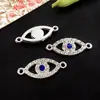 1 Pieza de Ojo Maligno Doble Agujero Diamante Ancla Palmera Corazón Pulsera Collar Colgante, Venta Caliente Transfronteriza
