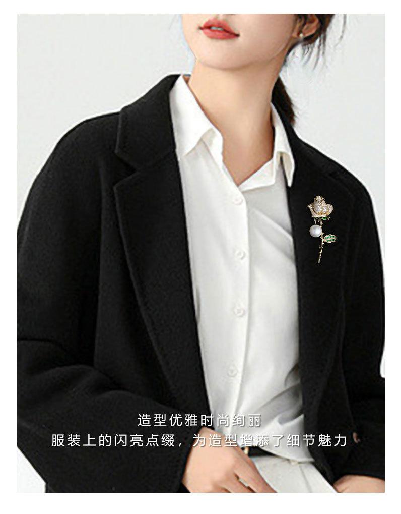 韩版优雅奢华玫瑰花胸针小众高级感花朵别针新款节日礼