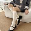 Calcetines Bajos Estilo Japonés Crecimiento Infantil Calcetines de Caña Alta Deporte Béisbol Calcetines de Uniforme JK Estilo Coreano Calcetines de Algodón Negros
