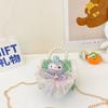 Bolso para niños, elegante y bonito bolso cruzado para niñas, bolso de princesa portátil con perlas, mini monedero de peluche para niñas pequeñas