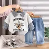 Conjunto de Manga Larga Falso Dos Piezas con Cuello a Cuadros para Niños, Moderno Nuevo Estiloso Set de Bebé de Moda Primavera y Otoño 2026