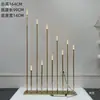 Luzes de corredor novo estilo, velas decorativas de casamento, enfeites pretos e dourados, lustres de vela para salão de casamento e salão de banquetes
