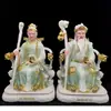 Estátua do Deus da Terra em Mármore Branco Decoração de Casa Senhora da Terra Casa Salão Budista Par de Ornamentos do Deus da Terra para Adoração