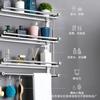 Estante de Baño de Acero Inoxidable Colgante de Pared para Baño Sin Perforaciones para Inodoro Toallero Engrosado Estante de Toallas de Doble Capa para Baño
