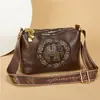 Bolsa Transversal Nova Multicamadas de Ombro Único Grande Capacidade Textura de Couro Macio Design Casual Tote Bag Senso de Design Retro Bolsa Transversal Feminina