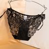 Luxo Claro Preto Sexy Underwear Mulheres Renda Malha Transparente Oco Fino Alça Cruz Tentação Cuecas Femininas