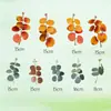 Otoño Eucalipto Simulado Color Caramelo Hojas Verdes Boda Arreglo Floral de Boda Decoración Hojas Verdes Falsas Hojas de Flor de Seda Individual