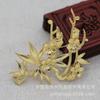 Acessórios de Joalheria de Cobre com Preservação de Cor Broche Feito à Mão DIY Imitação Jade 42*56mm Grampo de Cabelo Coroa de Cabelo Estilo Antigo B2886