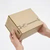 Caja de Cartón con Cierre para Compra Empresarial Caja de Avión Caja Desmontable sin Pegamento Caja de Envío Caja de Cartón con Cierre de Cremallera Papel Corrugado