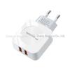 Cabeça de carregamento multiporta de CD 2usb carregador de parede para celular 5v2a adaptador de energia carregador de parede regulamentos europeus e americanos atacado