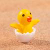 Adornos de micro-paisajismo plantas suculentas en maceta paisajismo adornos de jardinería comestibles estilo japonés concha rota patito amarillo adornos de plástico