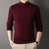 Suéter de Cuello Alto Medio para Hombre 2026 Otoño/Invierno de Punto de Manga Larga Pulóver Holgado de Cuello Medio Suéter Engrosado