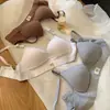Ropa interior de una sola pieza sin restricciones para mujeres con senos pequeños, cómoda y transpirable, algodón puro, sin aro de acero, sujetador fino para estudiantes de secundaria