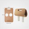 Portavasos de cartón corrugado desechable para café, té y leche, portavasos de papel de 2 o 4 piezas, caja de embalaje para llevar, venta al por mayor