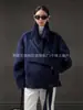 Abrigo Corto de Alpaca con Cuello Vertical para Mujer Otoño e Invierno 25 Nuevo Abrigo de Lana Sentido de Alta Gama Estilo Coreano Elegante para Hombres Bajos