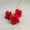 Flores Artificiales con 3 Cabezas, Rosas Flip-Flap para San Valentín, Decoraciones para Salones de Bodas, Escaparates, Flores de Seda, Arreglos Florales, Flores de Cascada, Venta al por Mayor